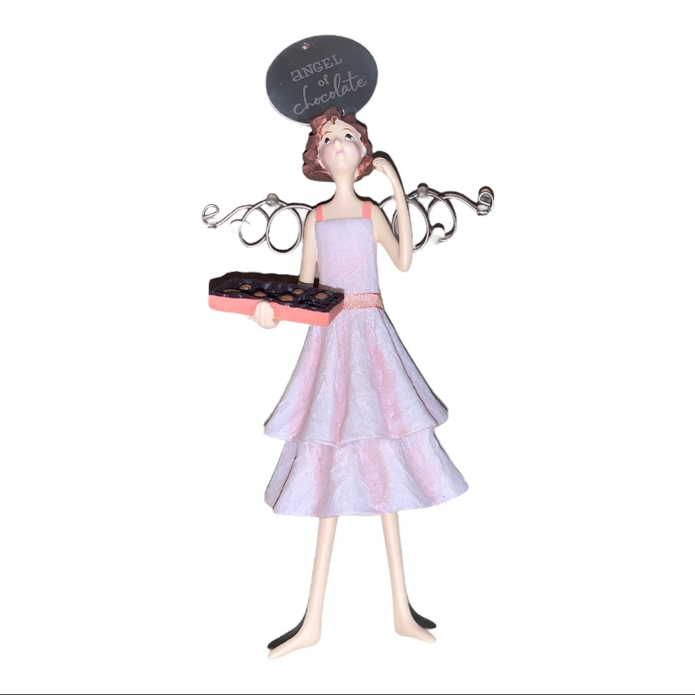 5/$25 Angel of Chocolate Christmas Tree of Girl in Dress Holding a Book